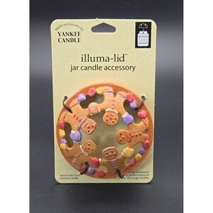Yankee Candle Illuma-Lid Gingerbread Man Jar Candle Topper Accessory New 2003